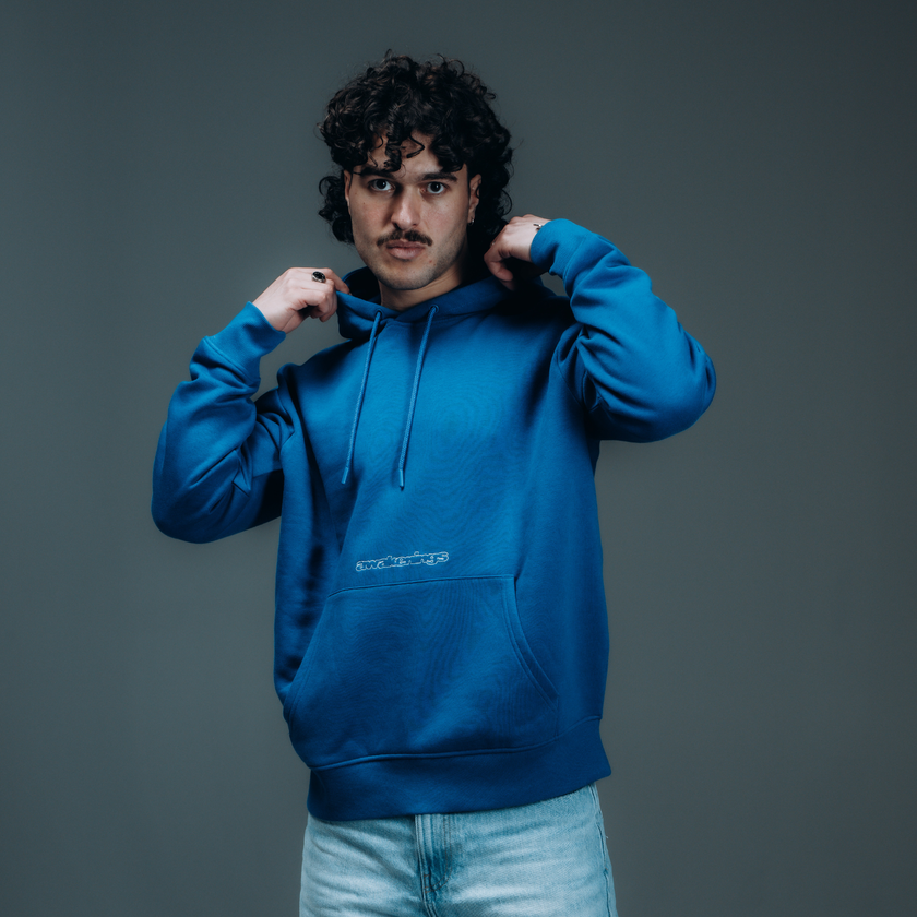022. Hoodie A Royal Blue oversized fit