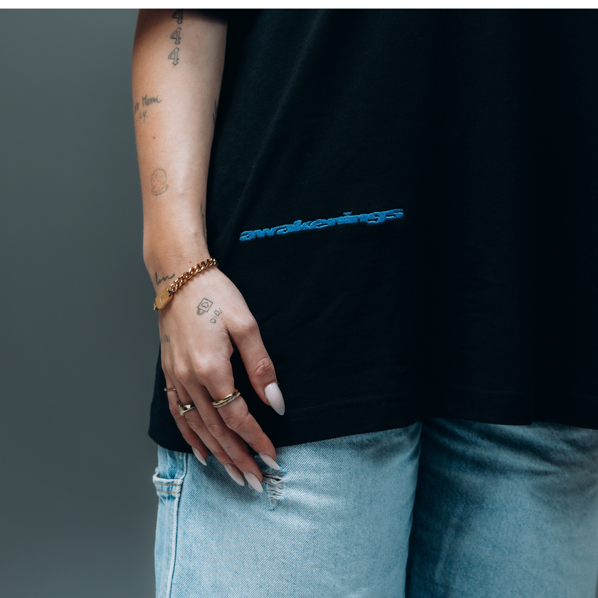 005. T-shirt Blue Round Serie oversized fit
