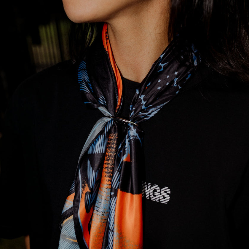 066. Bandana Theme purple/orange black