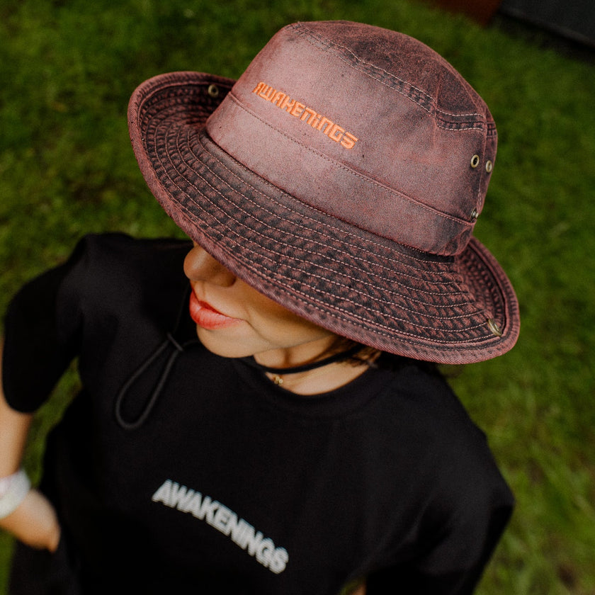 073. Safari Hat washed black
