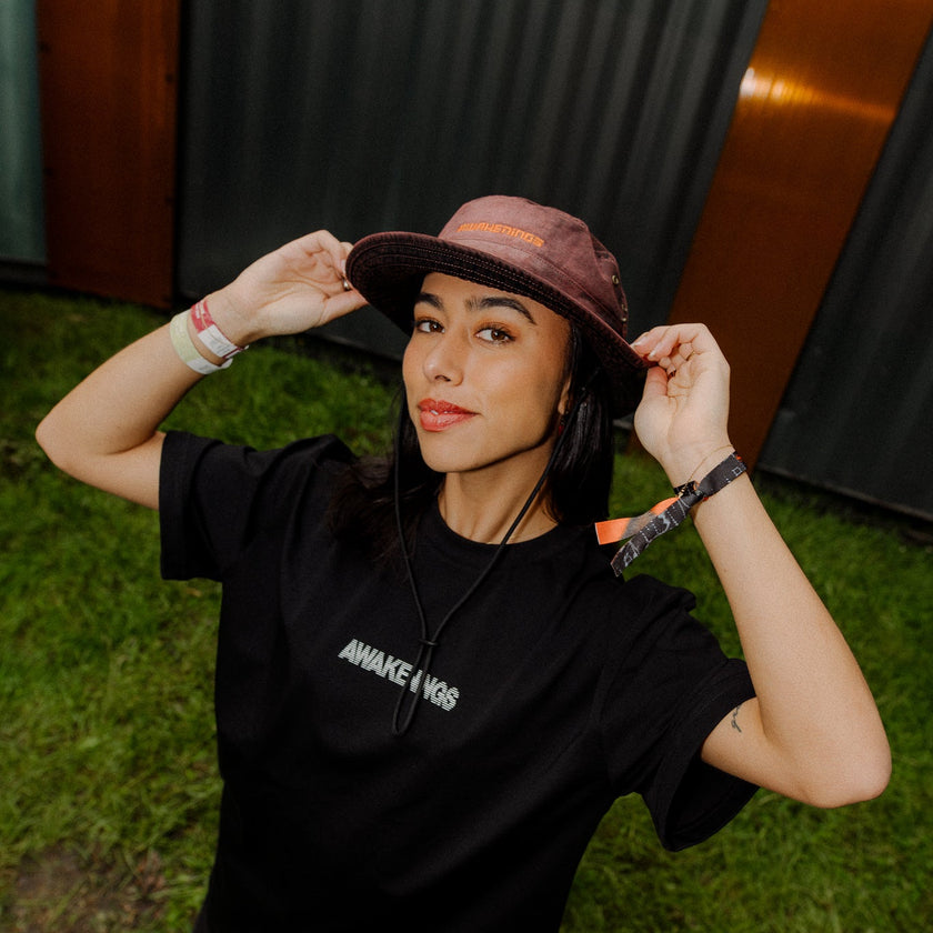 073. Safari Hat washed black