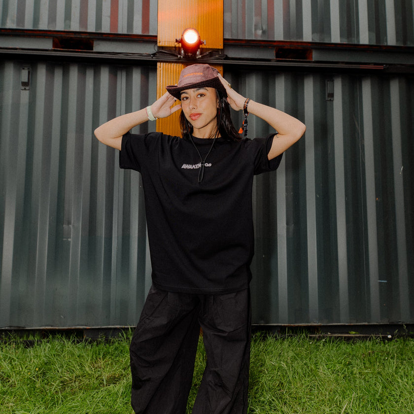 073. Safari Hat washed black