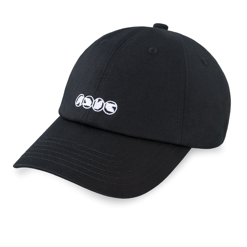055. Dad cap Round Serie black