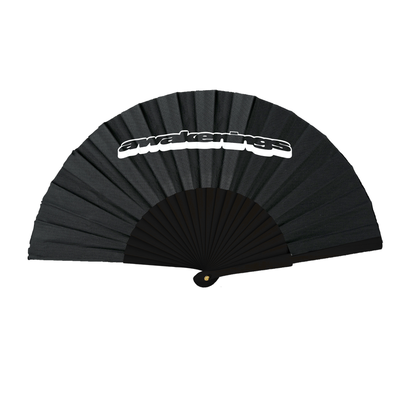 068. Handfan Outline white black