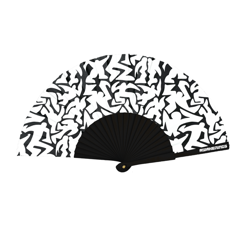 076. Handfan Techno black