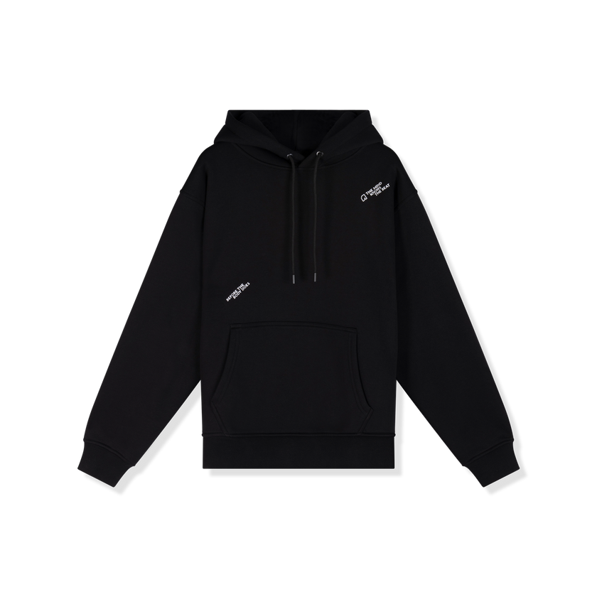 025. Hoodie Rose A black