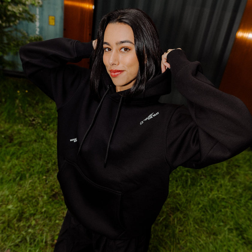 025. Hoodie Rose A black