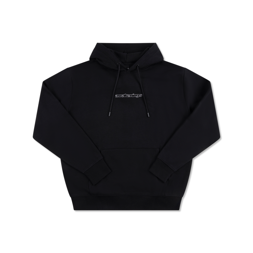 020. Hoodie Blurred A black oversized fit