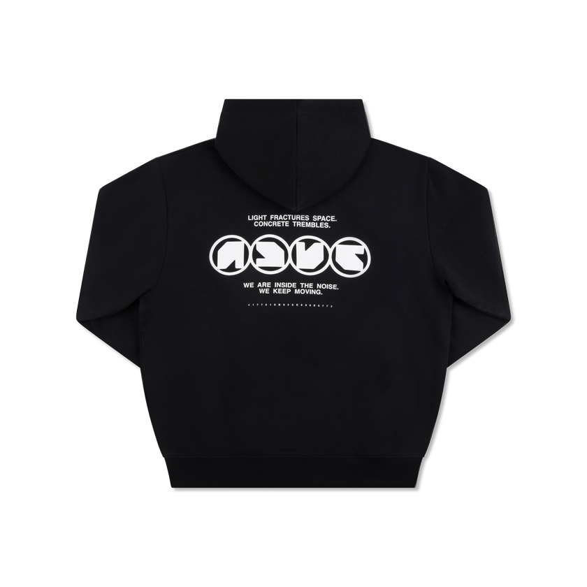 021. Hoodie Round Serie A black oversized fit