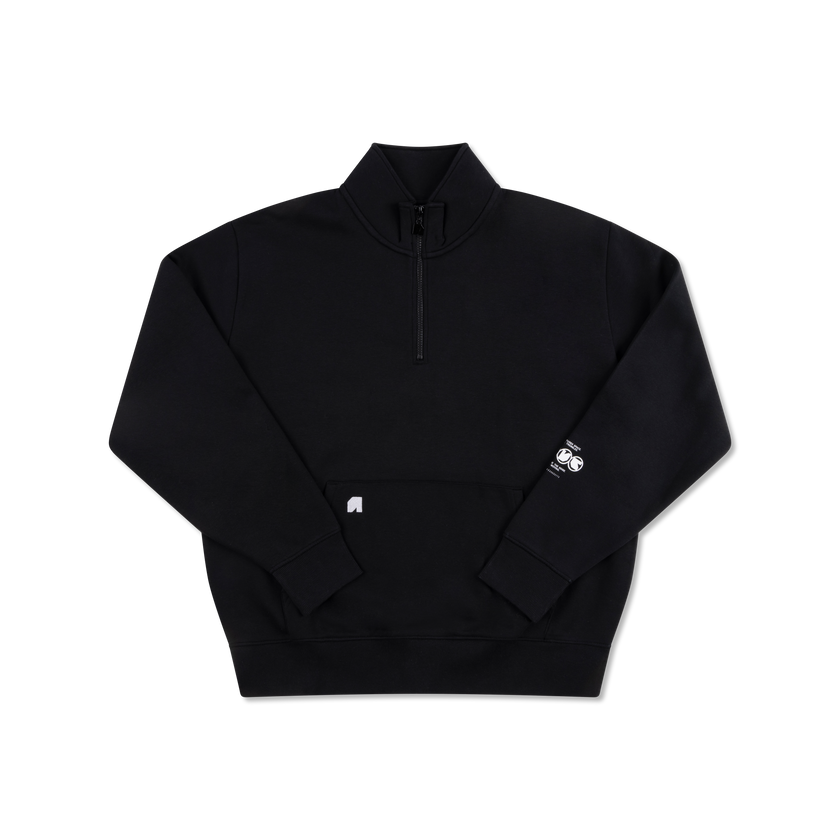 023. Half Zip Black oversized fit