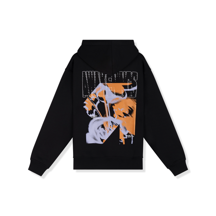 025. Hoodie Rose A black
