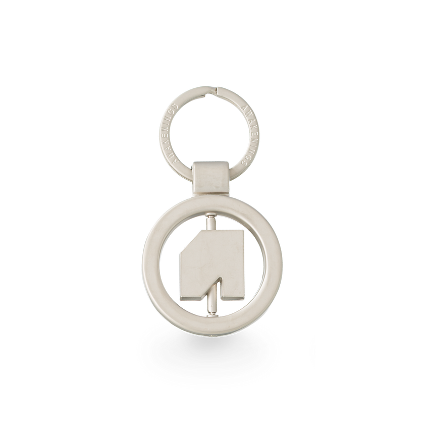 065. Keychain Round A silver