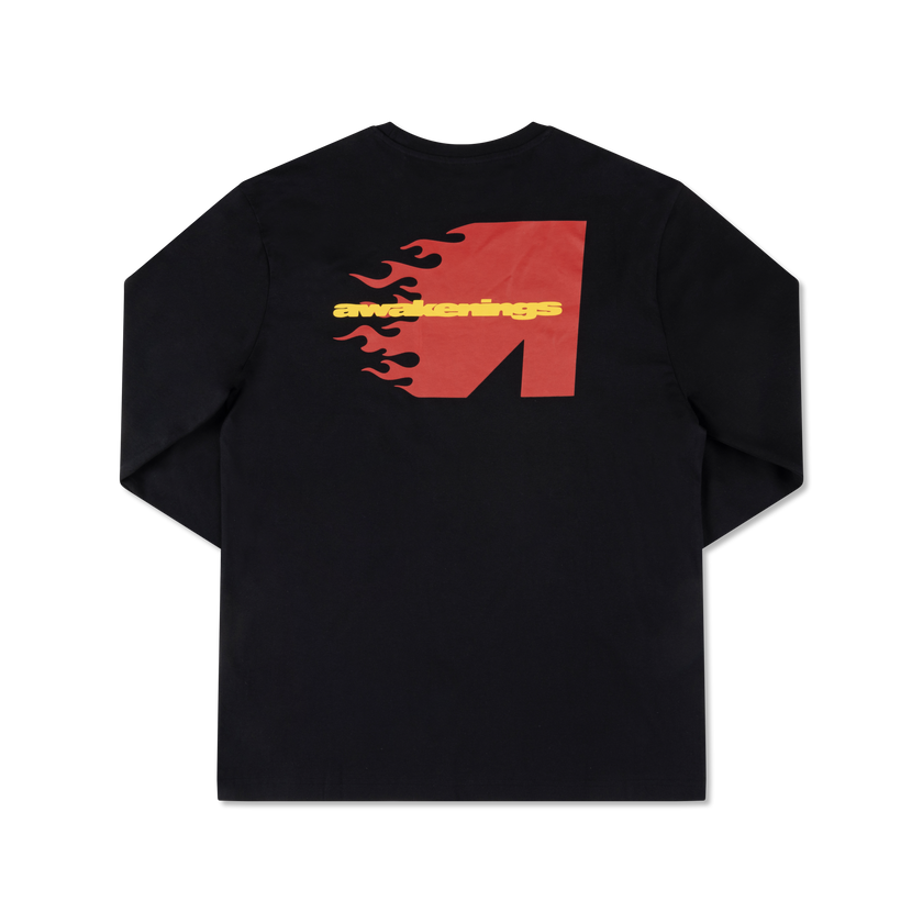 007. Longsleeve Flame A black