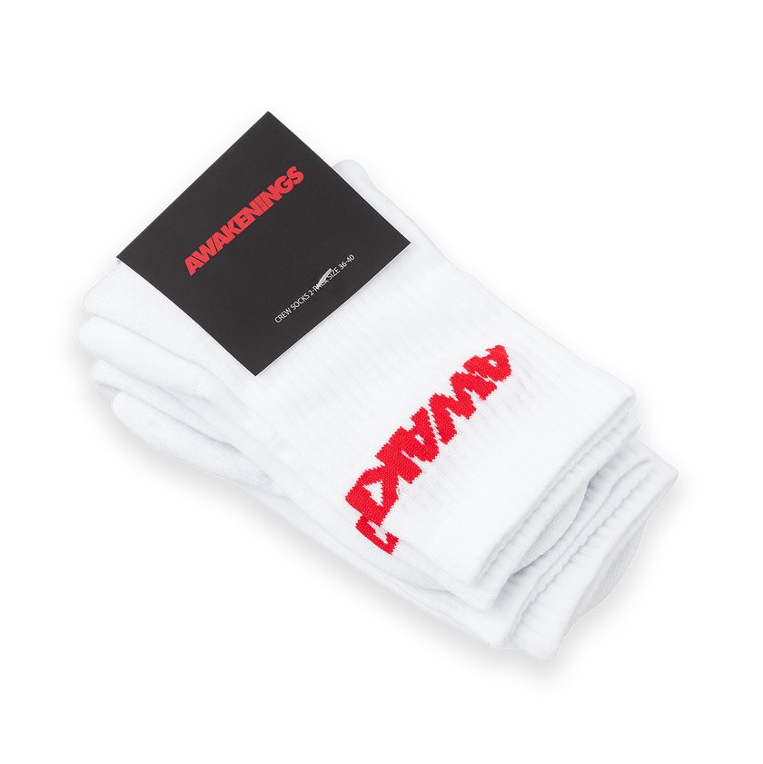 059. Socks 2-pack red/white
