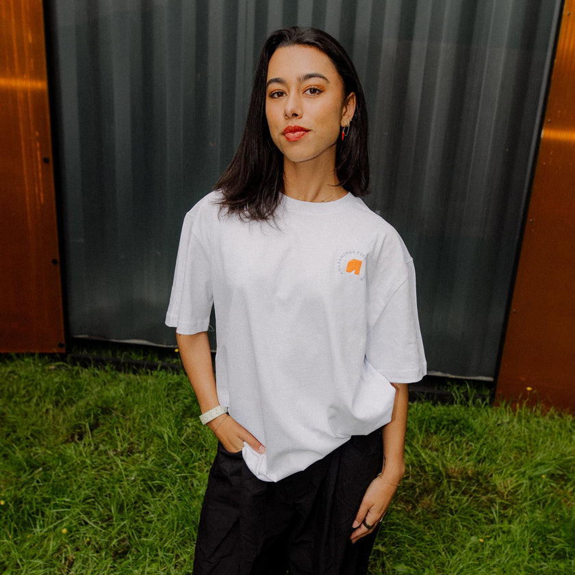 010. T-shirt Running Men White oversized fit