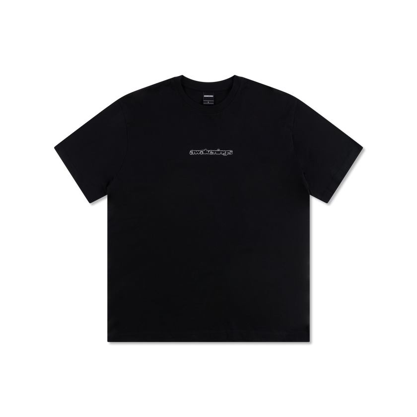 003. T-shirt Blurred A black oversized fit