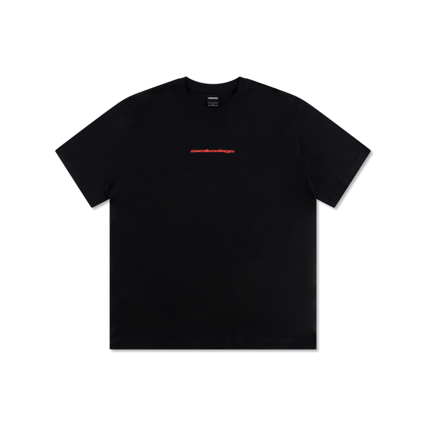 004. T-shirt Flame A red oversized fit