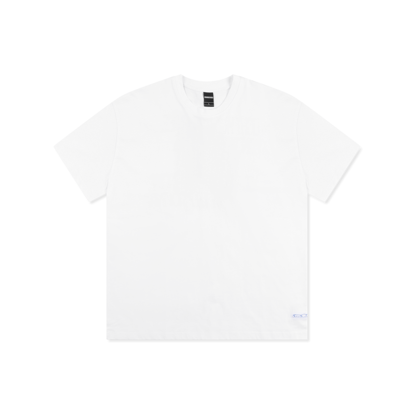 006. T-shirt Blue A white oversized fit